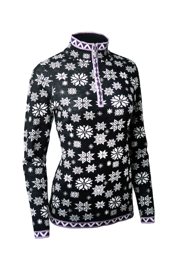 Tina 1/4 Zip Sweater - Jade Waffle